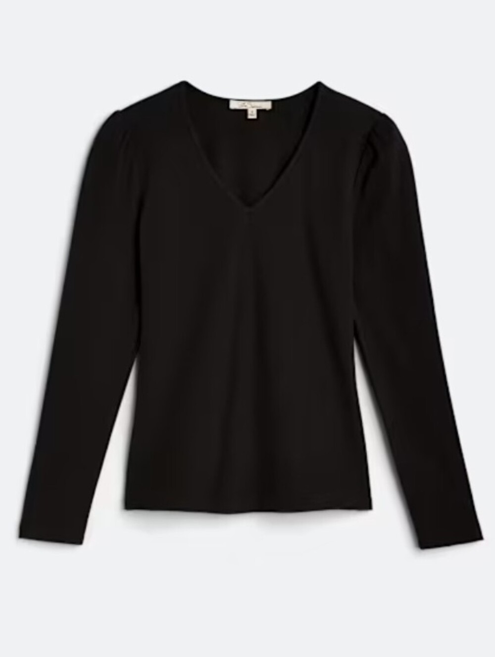Les Serein Ashlyn Long Puff Sleeve Knit Top - Black